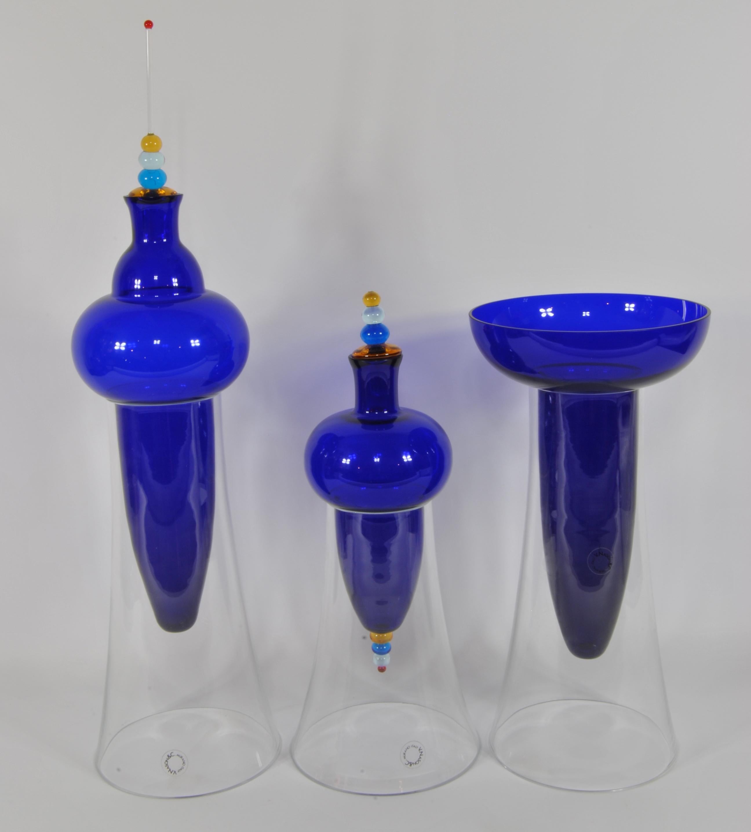 italien Triptyque de vases, design Carlo Nason, Production V. Nason & C. en vente