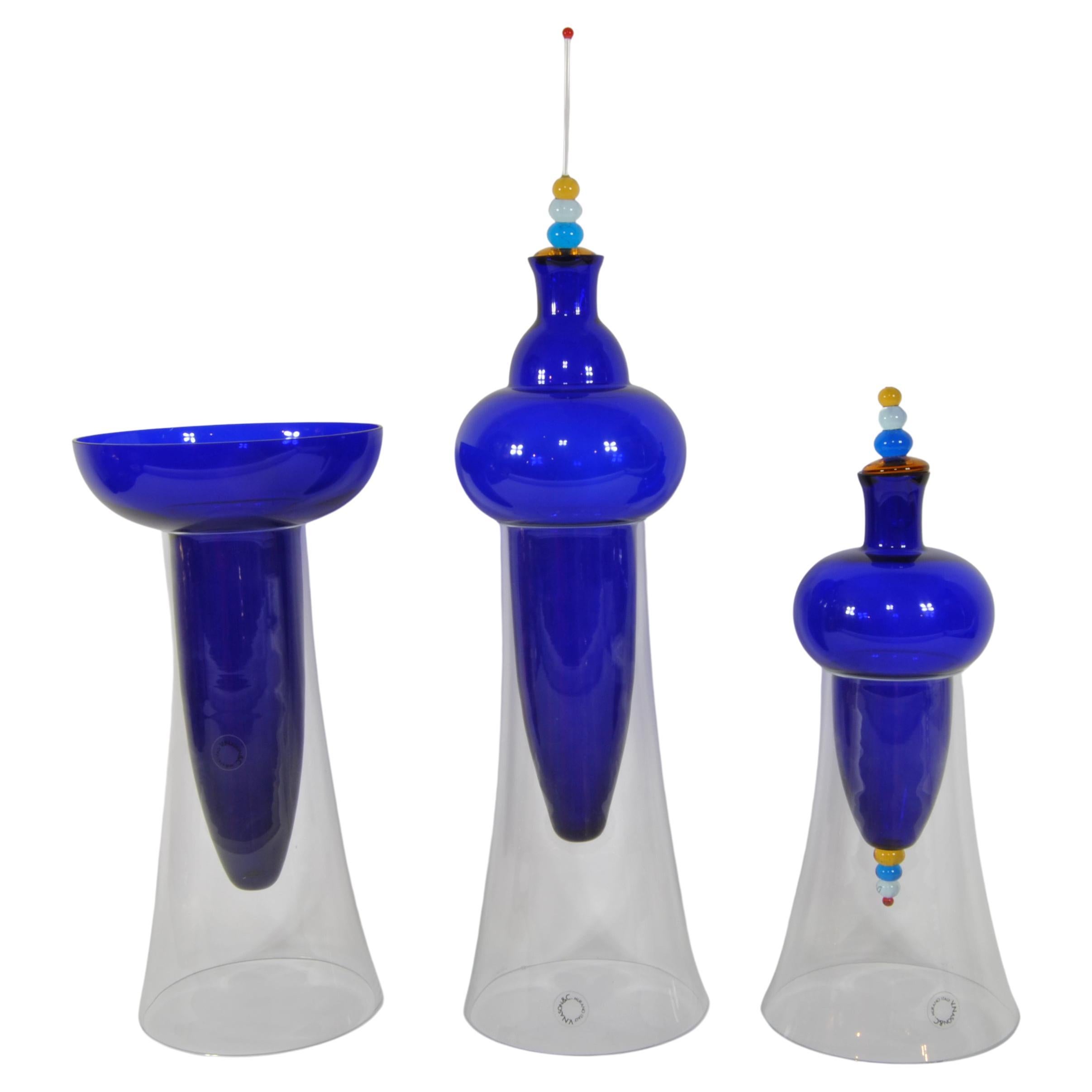 Triptyque de vases, design Carlo Nason, Production V. Nason & C. en vente