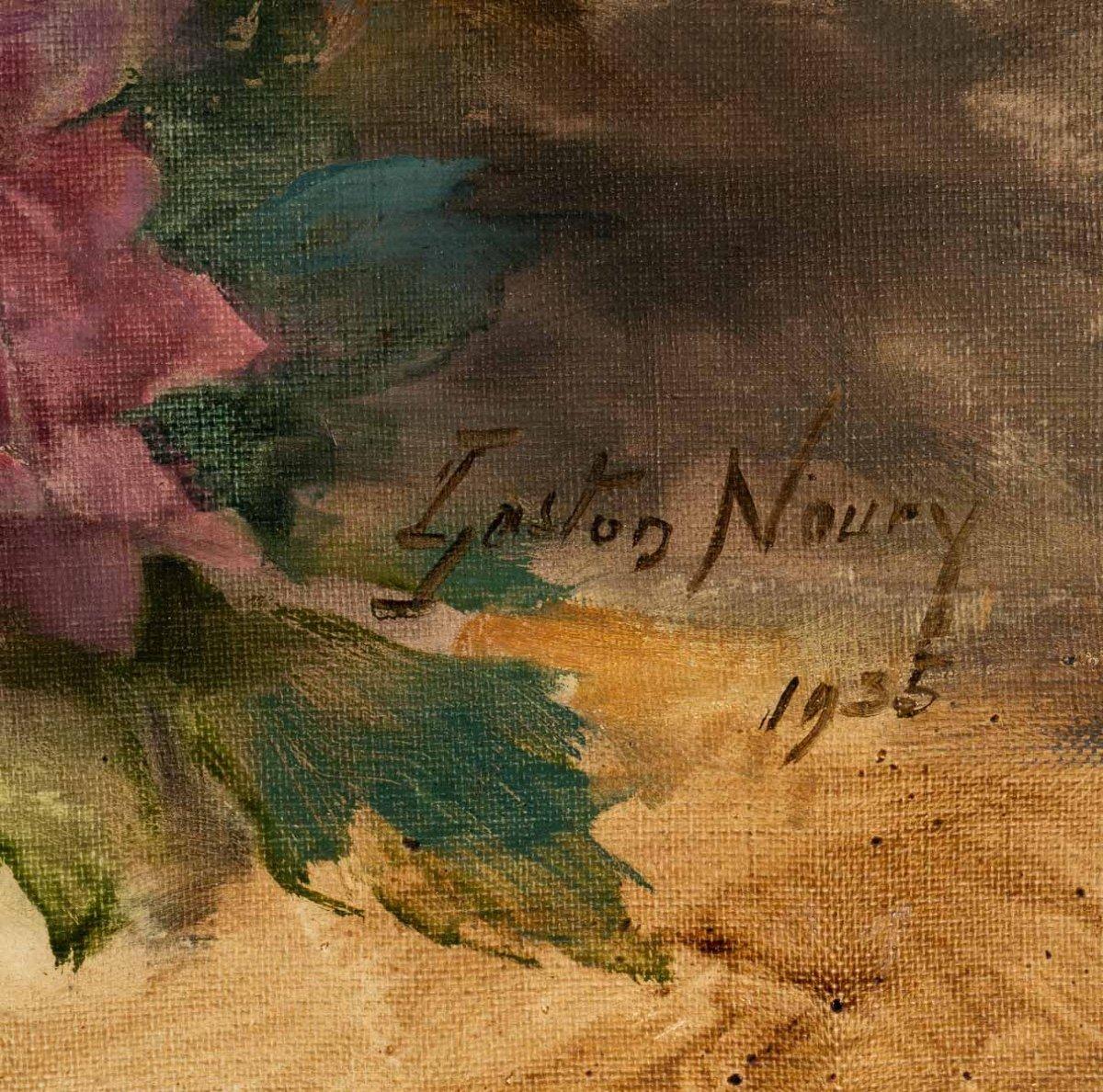 Triptyque Huiles sur toile - Nature morte - Gaston Noury - Circa : 1935 - Period : Art  en vente 4