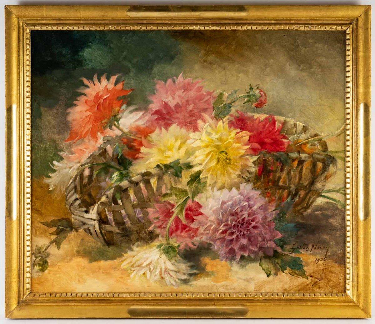 French Triptych Oils On Canvas - Still Life - Gaston Noury - Circa: 1935 - Period: Art  For Sale