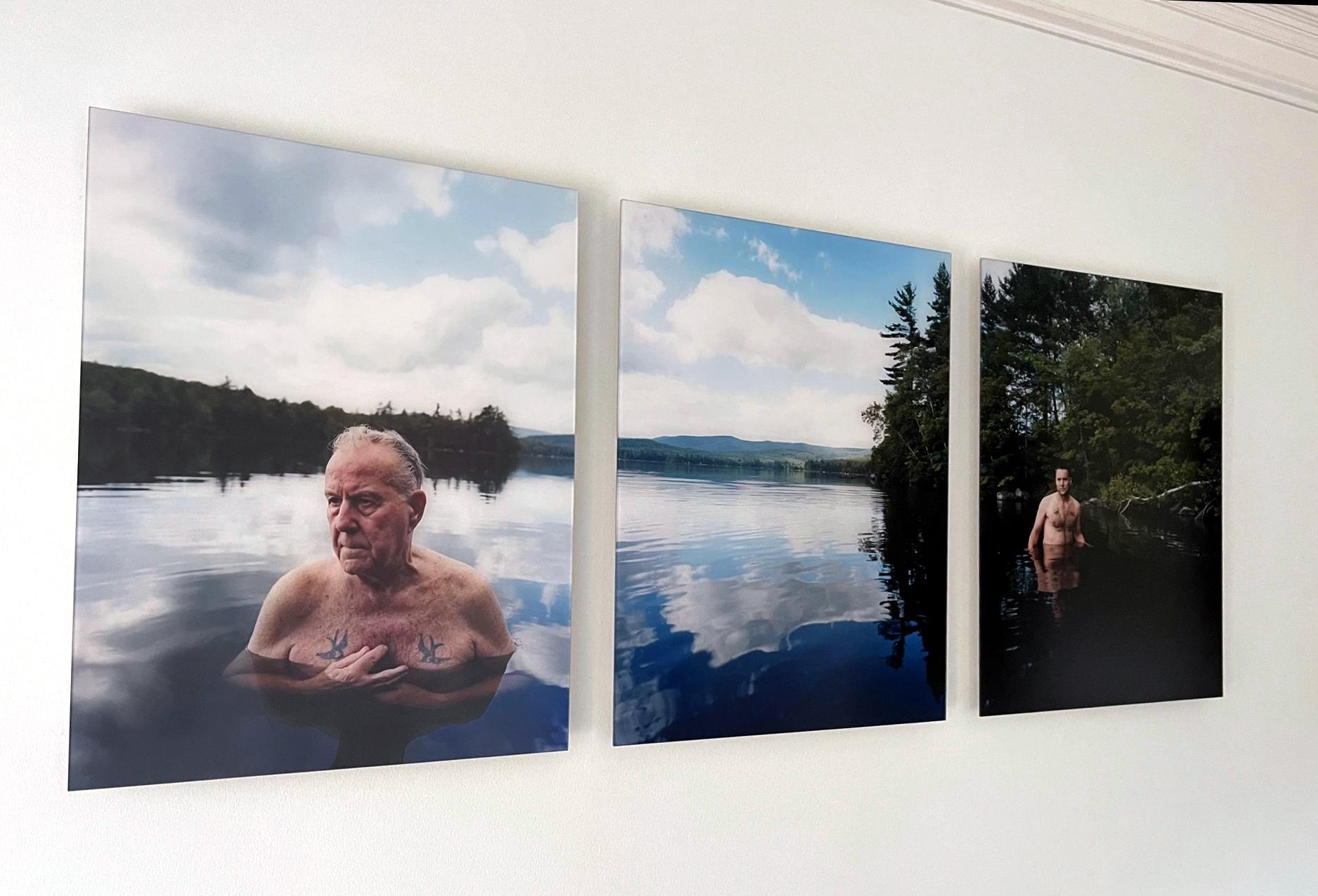 Contemporary Triptych Photographs Rock Bottom by David Hilliard For Sale