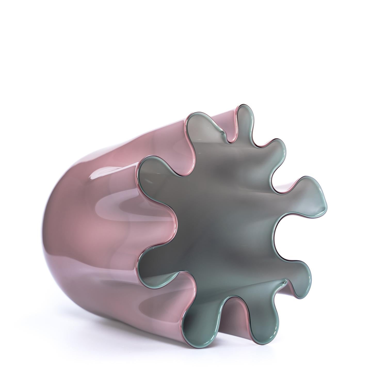 Paris Prix Vase Design Touna 69cm Violet & Argent