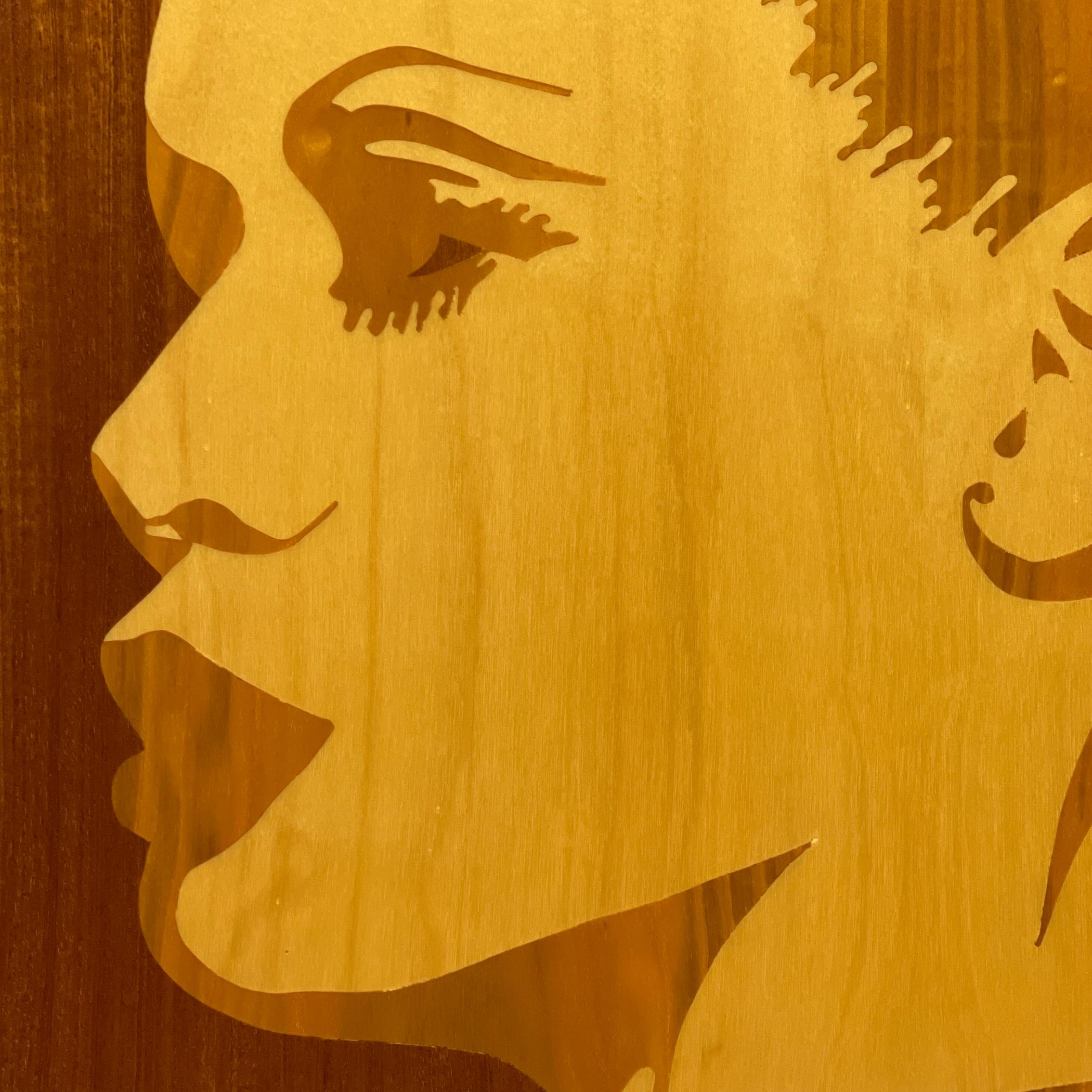 Triptych wooden painting 