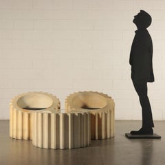 Triptyque, Foam Fabric Glass Polyurethane 1980s Studio 65, Gufram