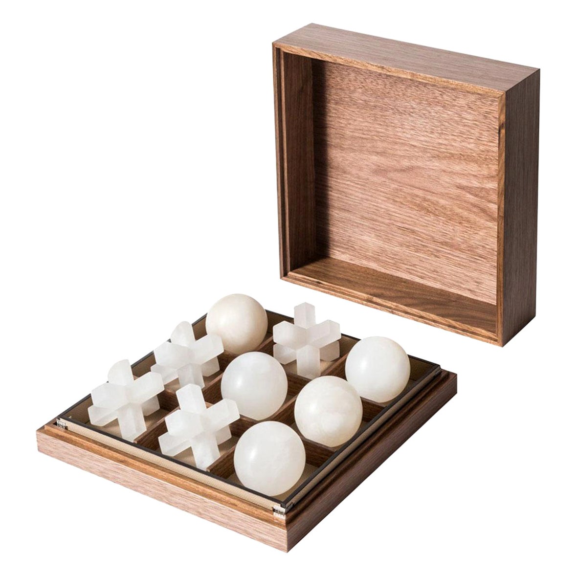 Tris Box mit Alabasterstücken im Angebot
