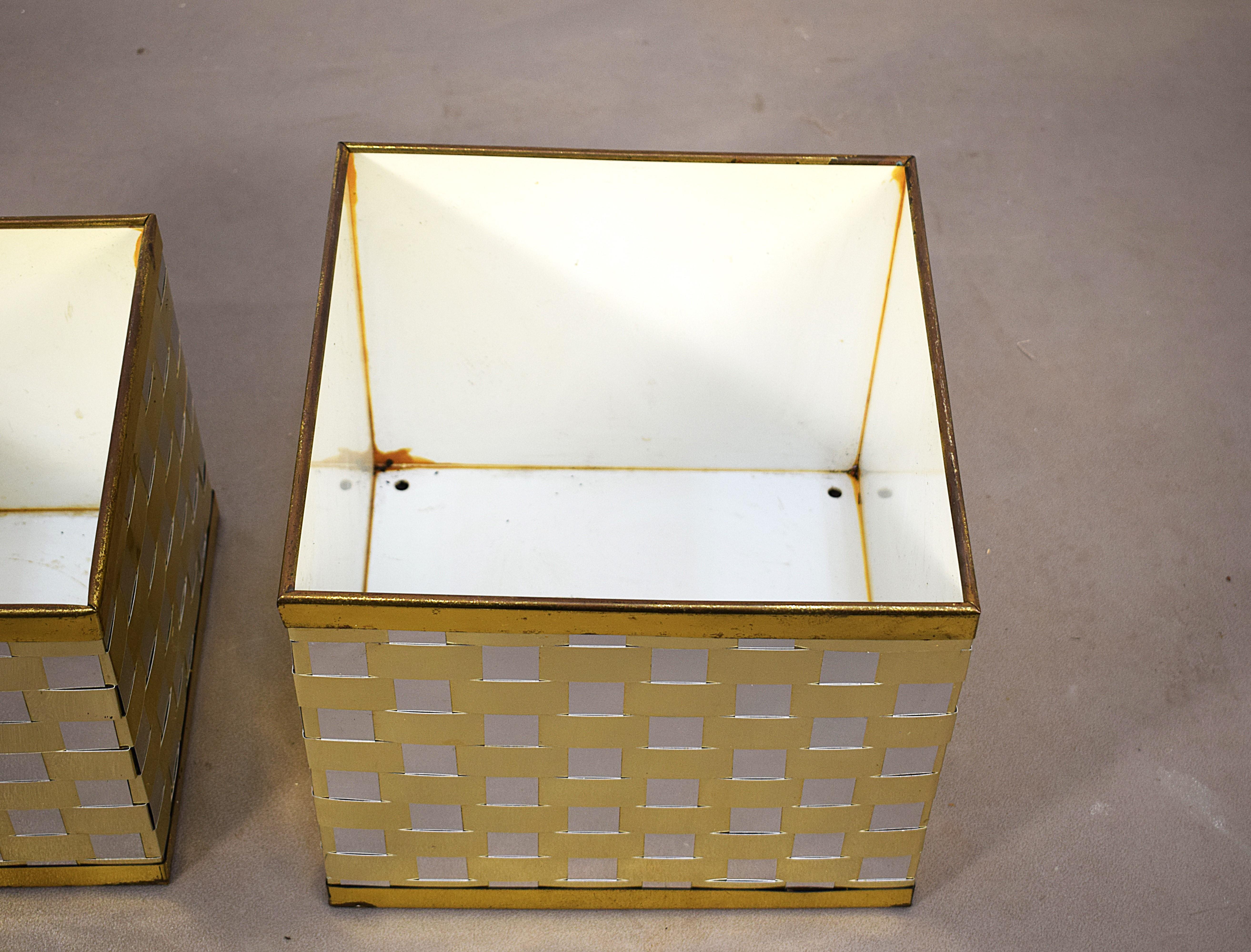 Late 20th Century Tris Cachepot ottone, Italia, 1970 in vendita