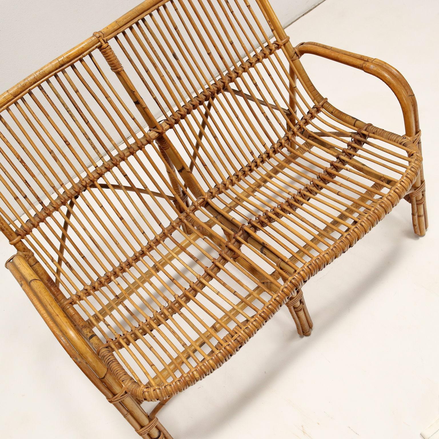 Trio of 50s-60s Bamboo Chairs For Sale 1