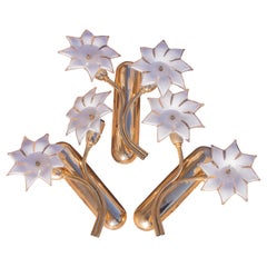 Tris Murano Flowers Sconce, 1970s