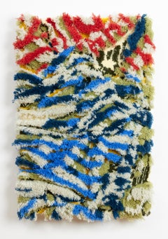 Bold Fold' - art contemporain de la fibre, texture, motif, rayures, tufting
