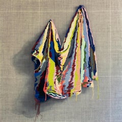 "Closed" - contemporary fiber art - tufting - drape - Trompe-l'œil - Hicks