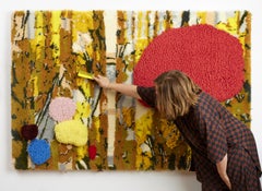 'Looking In' - contemporary fiber art, texture, pattern, abstract, tufting