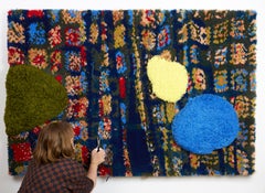 'Looking out' - contemporary fiber art, texture, pattern, abstract, tufting