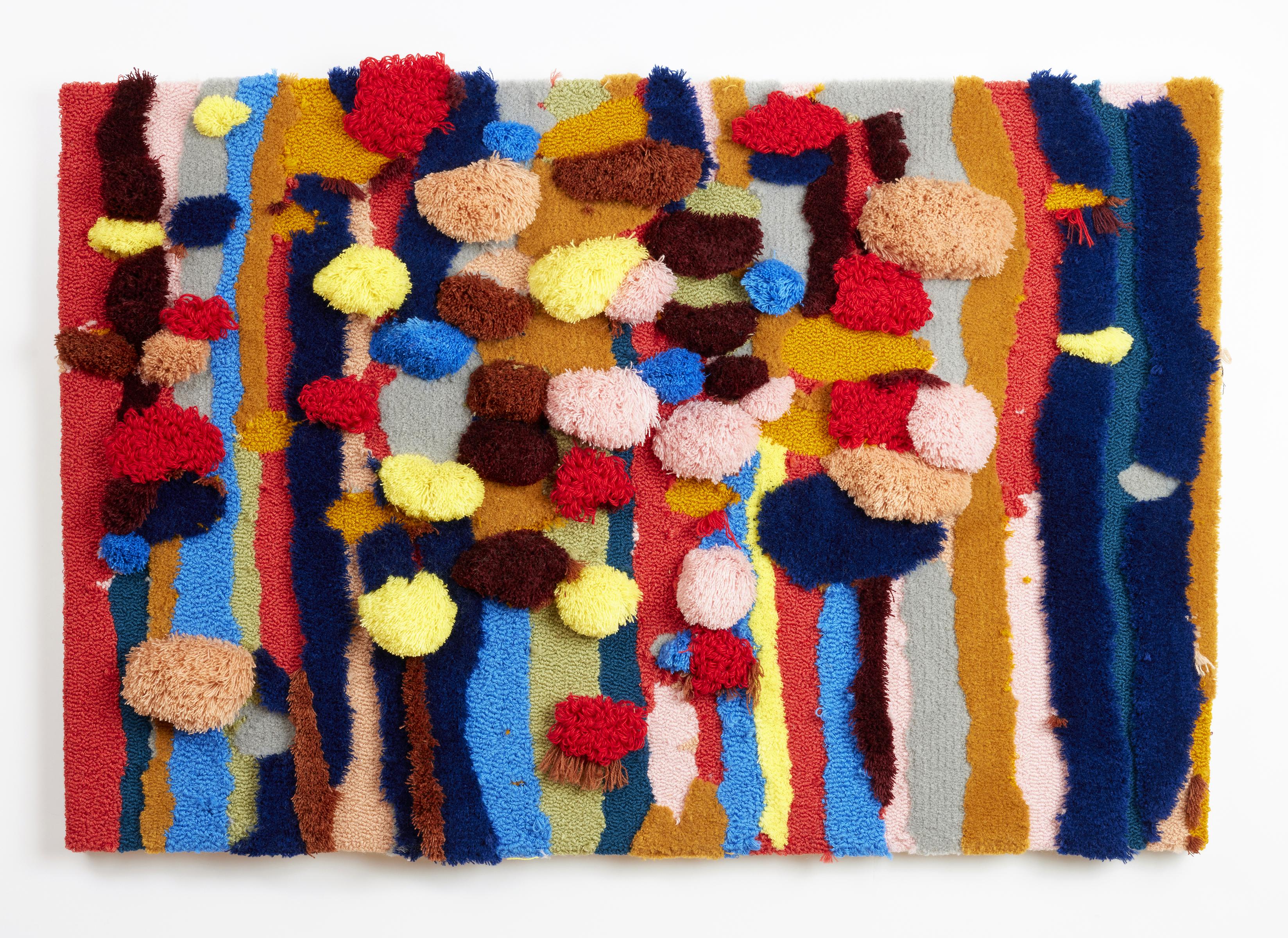 'Merrily, Merrily, Merrily, Merrily' - contemporary fiber art, pattern, abstract - Mixed Media Art by Trish Andersen
