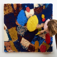 'Now is Never Again' - contemporary fiber art, pattern, abstract, colorful