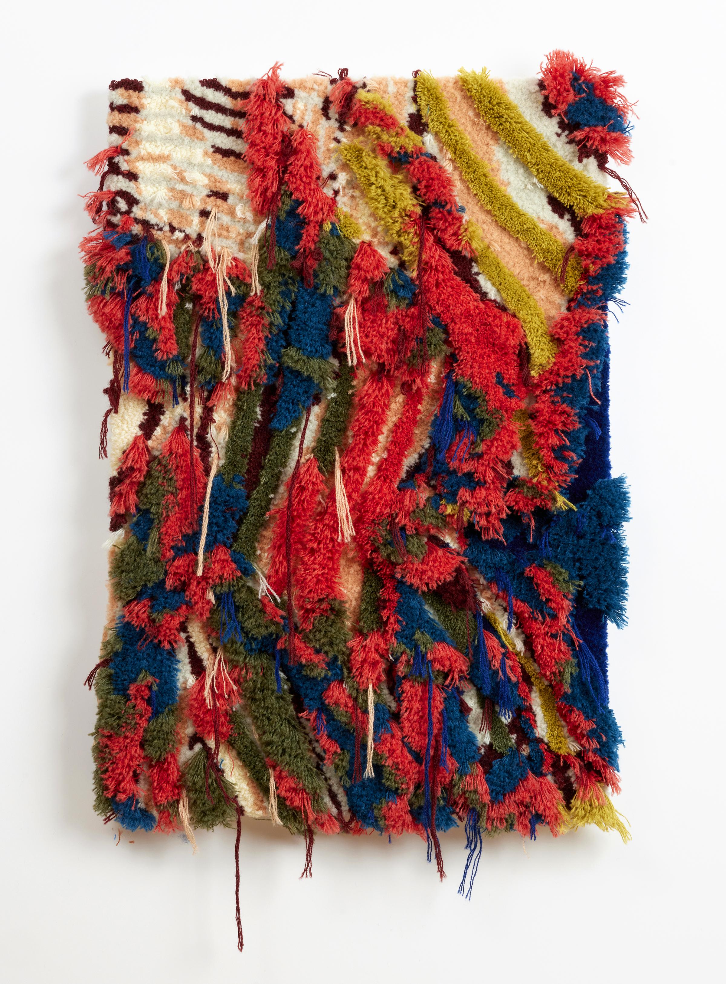 'Pile Smile' - fiber art contemporanea, texture, pattern, strisce, tufting