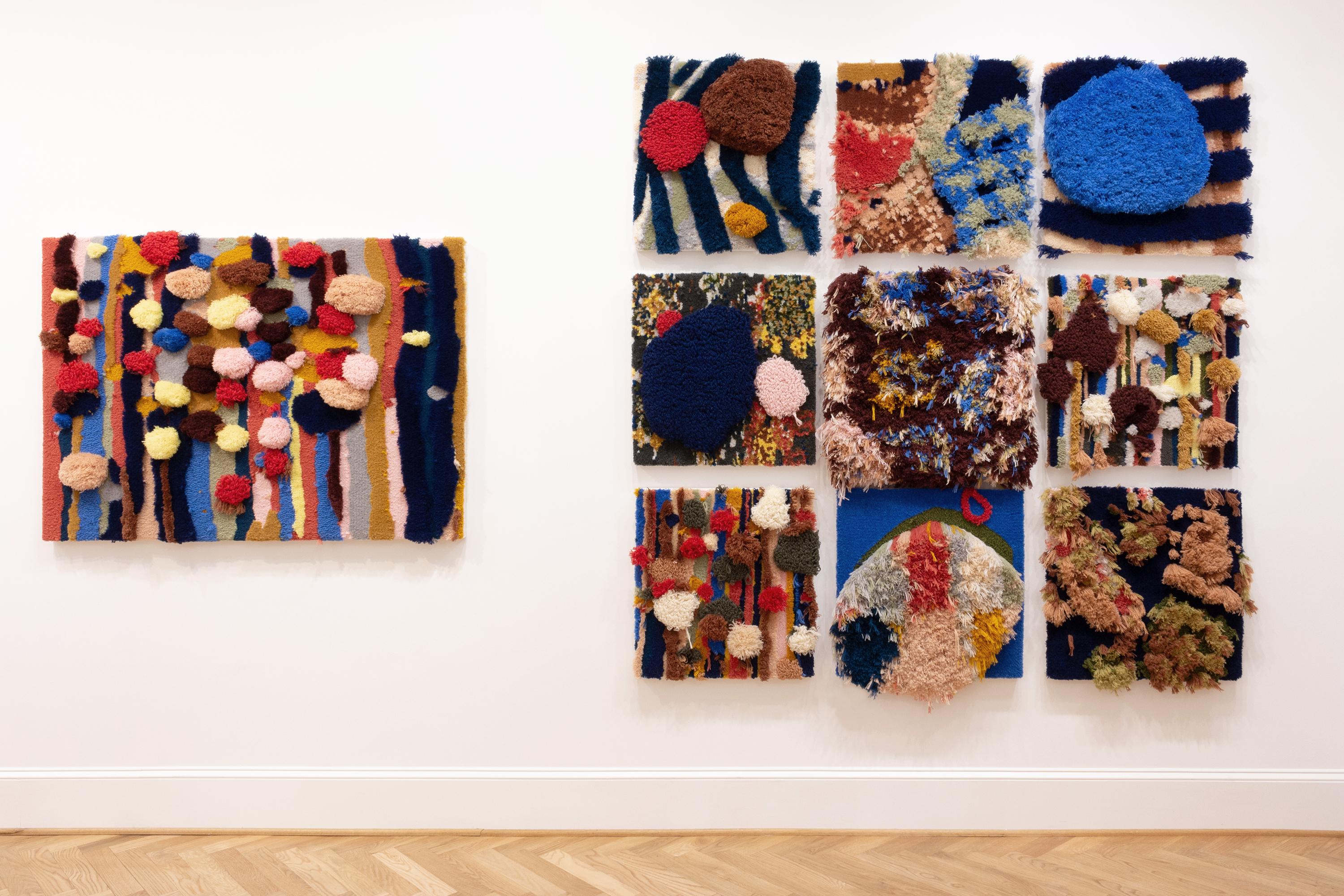 'The Grow Show' - fiber art contemporanea, motivi, astratta, colorata, tenue in vendita 1