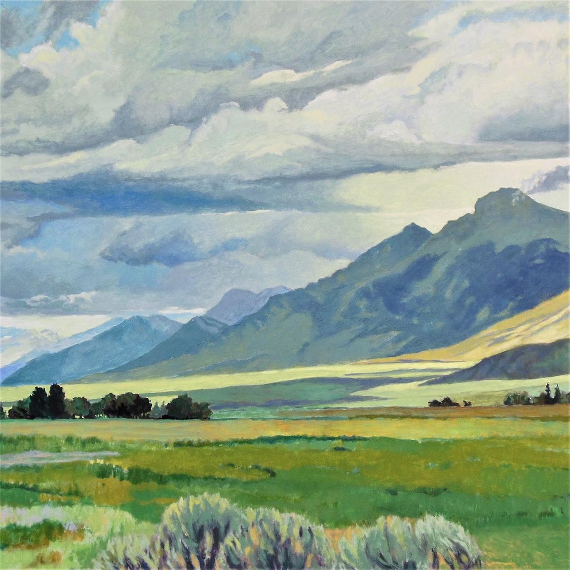 Trish Nickell Landscape Painting - Idaho Storm Shadows
