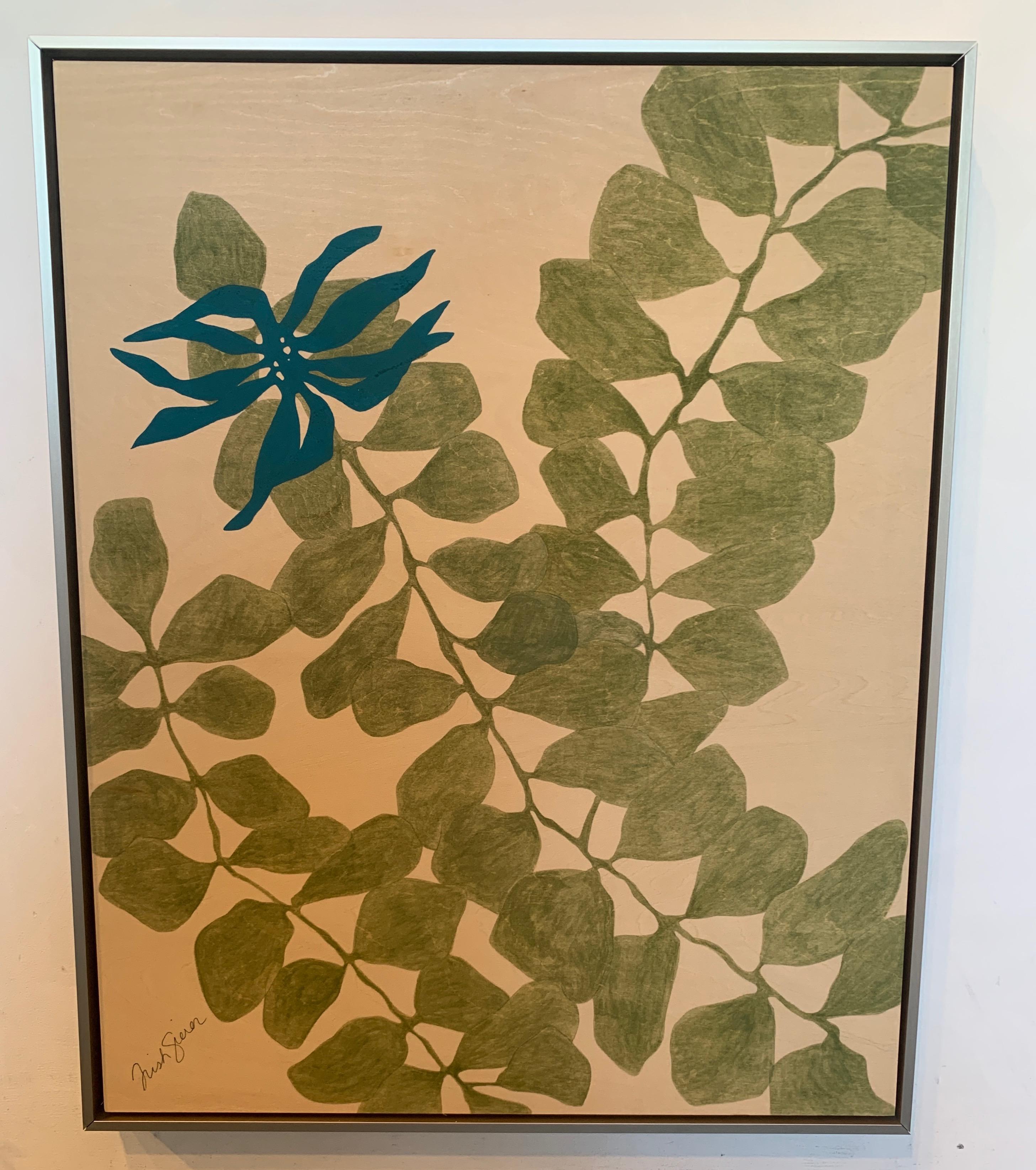 Silhouette der Skulptur – Painting von Trish Sierer