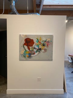 Amaryllis: Abstract Painting, Acrylic, Mixed-Media on Canvas, 2010s, New, 30x40