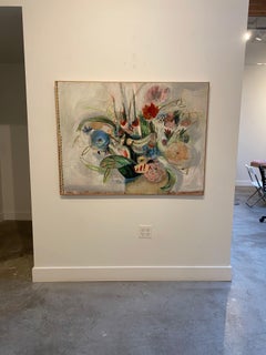 Color Basking: Acrylic, Mixed-Media Painting on Canvas, 2010s, New, 36x48