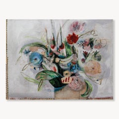 Color Basking: Acrylic, Mixed-Media Painting on Canvas, 2010s, New, 36x48