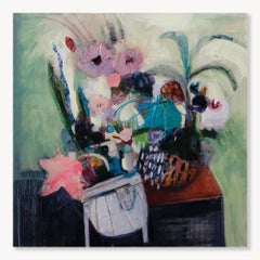 Stipule: Abstract Painting, Acrylic, Mixed-Media on Canvas, 2010s, New, 36x36