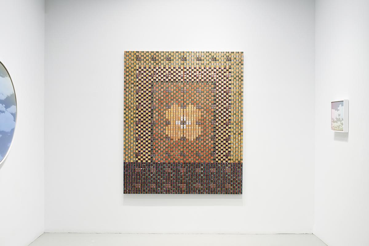 Meditativo, Geometrico, Pittura verticale, Arte astratta contemporanea - Painting di Trishla Jain