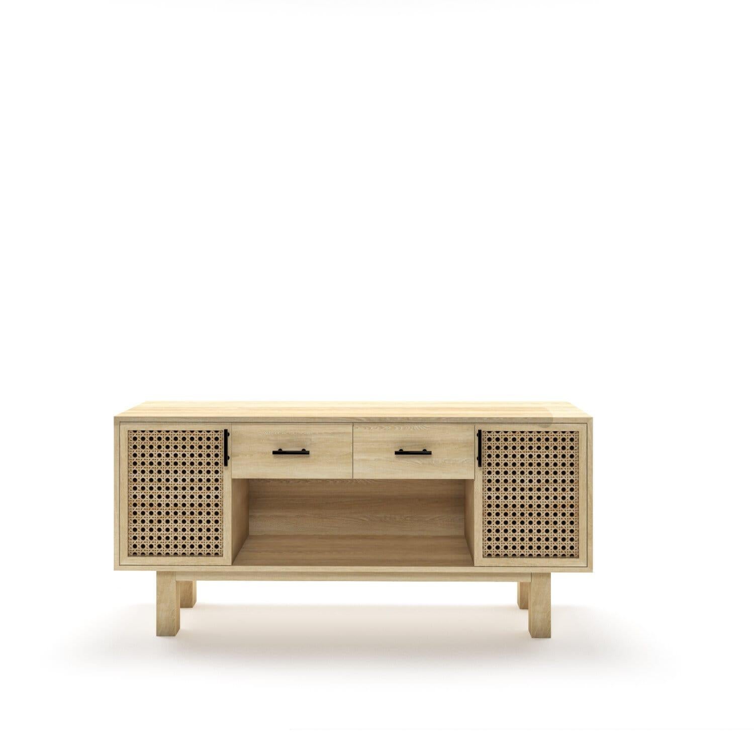 Bring a touch of beauty to your home with Triska, a stately sideboard crafted from magnificent massive oak. The durable cane pattern adds a unique charm to any dining area. Impress your guests with this stunning piece!

All Tektōn pieces are made of
