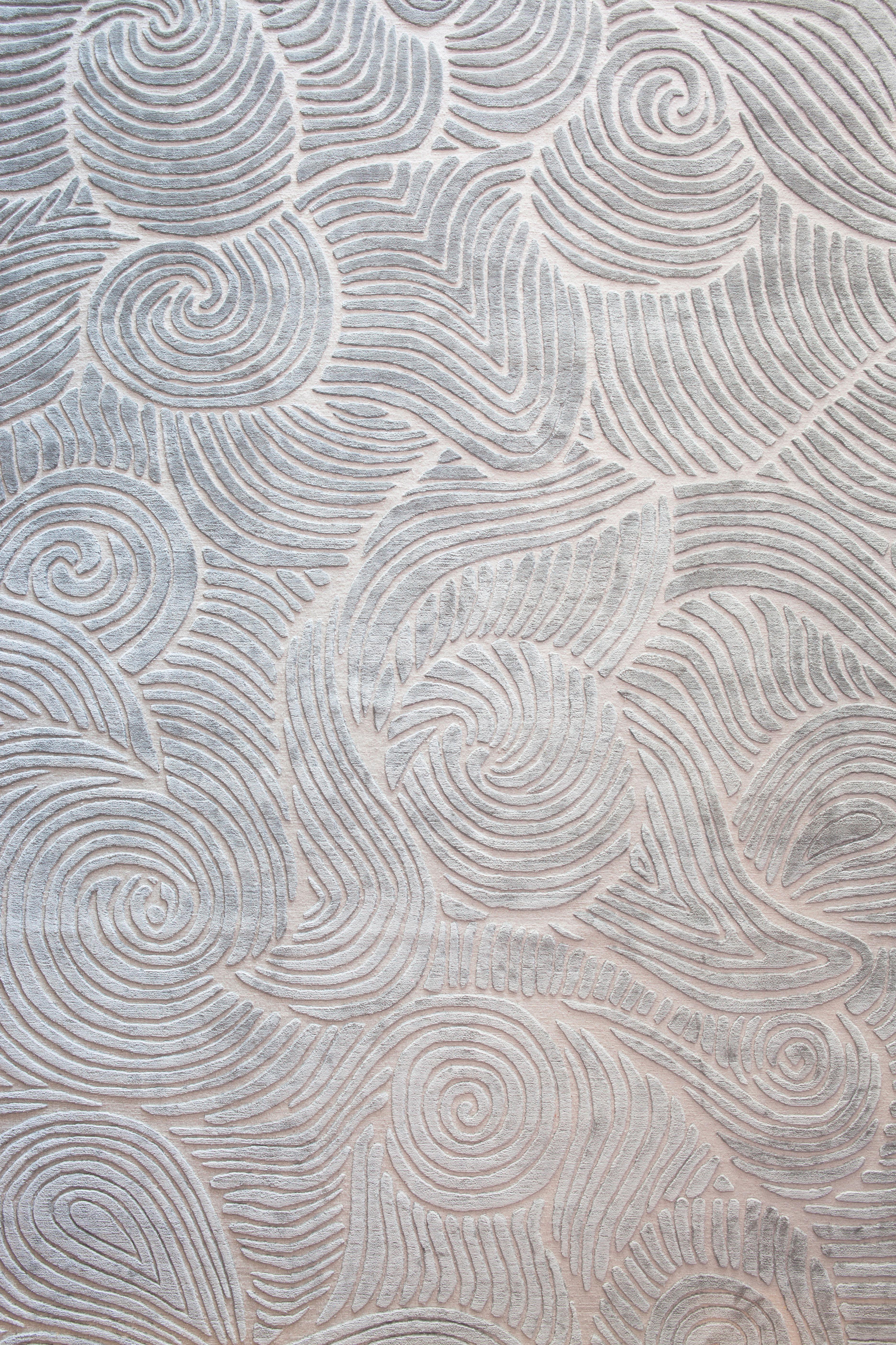 TRISKELE by JEFF AIRD ~ Hand Knotted Floor Fashion by Irish Designer ~ Real Silk