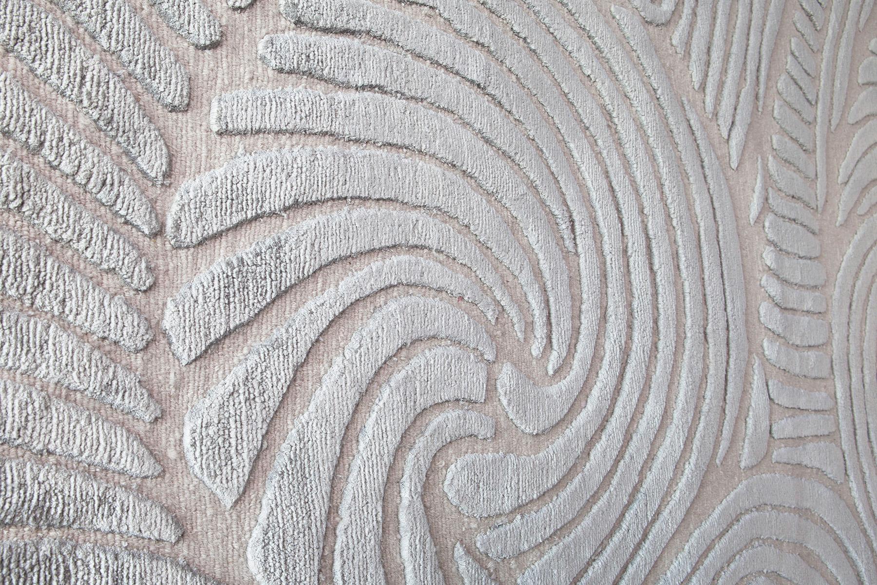 Hand-Knotted TRISKELE ~ Hand Knotted Floor Fashion by Irish Designer JEFF AIRD ~ Real Silk For Sale