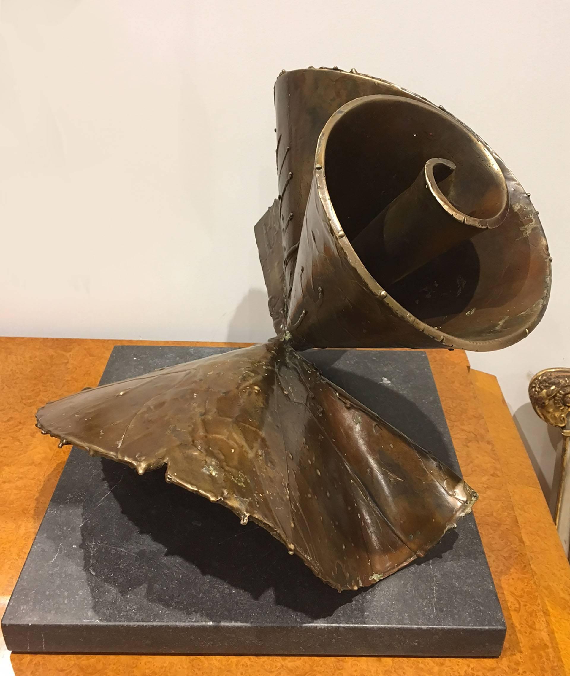 Postmoderne Sculpture abstraite en bronze « Lotus VII » de Tristan Govignon en vente