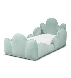 Modern Tristen Kid's Bed in Velvet by Circu Magical Furniture