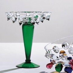 Tristano Glass Colorless & Green 33hcm By Driade, Borek Sipek