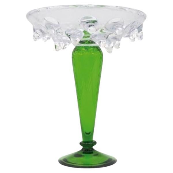 Tristano Glass Colorless & Green 33hcm By Driade, Borek Sipek
