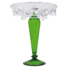 Tristano Glass Colorless & Green 33hcm By Driade, Borek Sipek