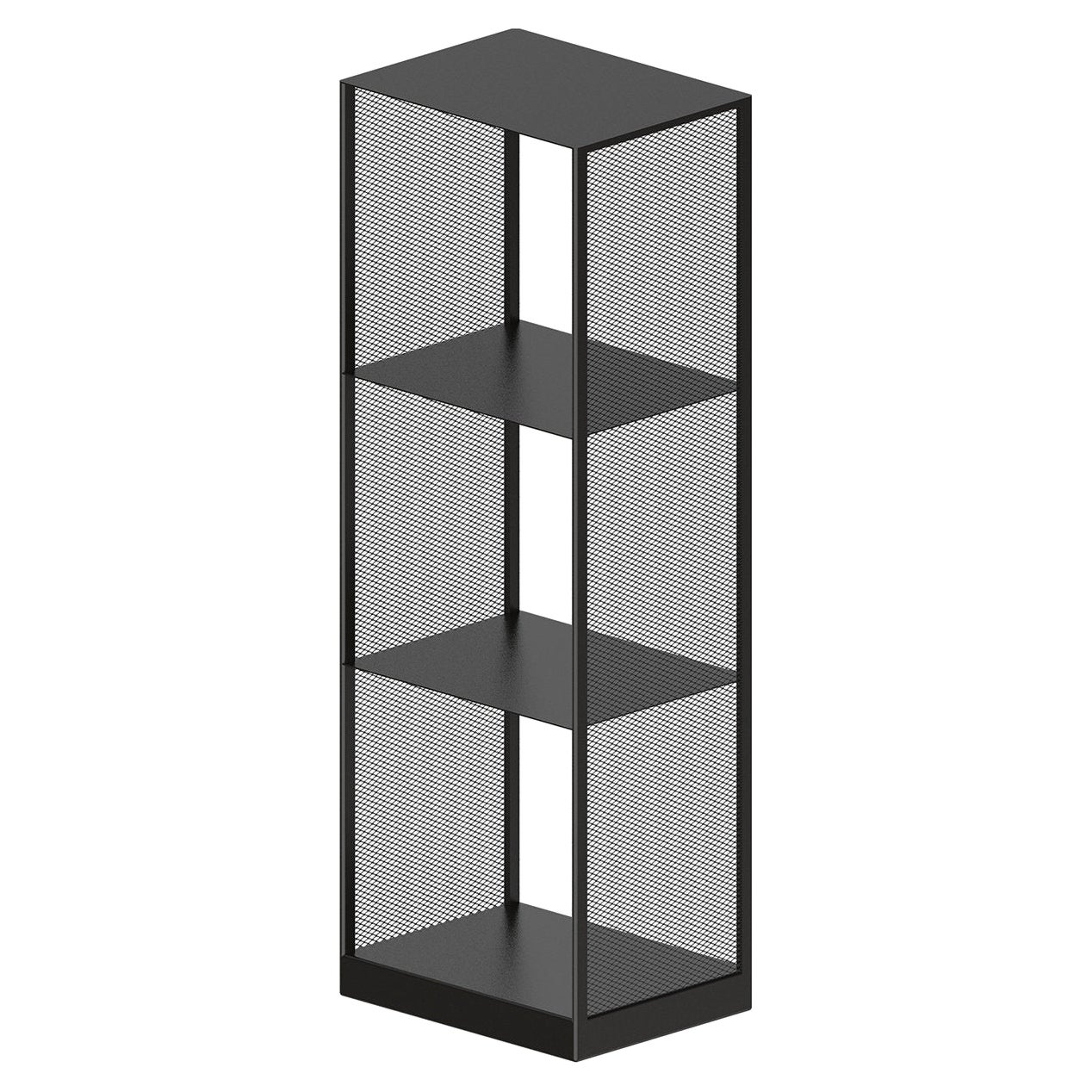 Tristano Gray Column Shelving Unit