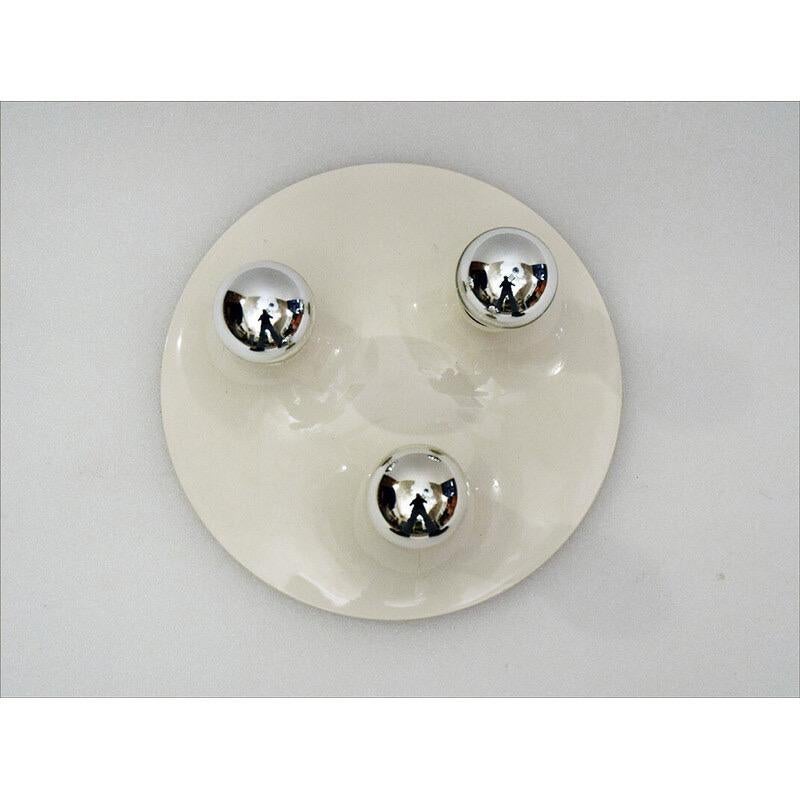 Mid-Century Modern Triteti Ceiling or Wall Flush Fixture, Artemide, Vico Magistretti, Italy, 1969 For Sale
