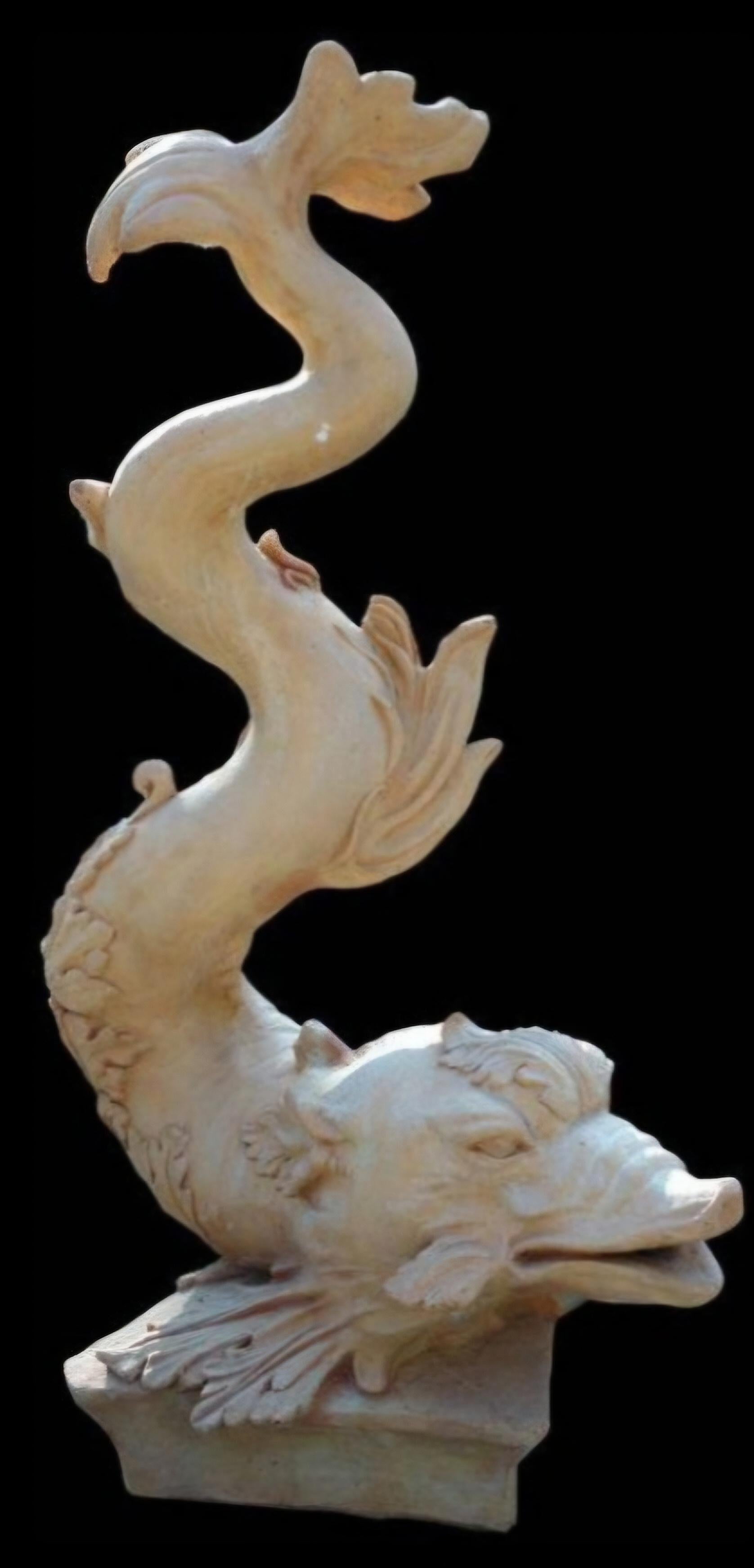 Impruneta Terracotta, modellata a mano dallo scultore Silvano Porcinai, libera ispirazione tratta dal Tritone del Giardino di Boboli (Firenze).
Realizzato in argilla antigelo di Impruneta.