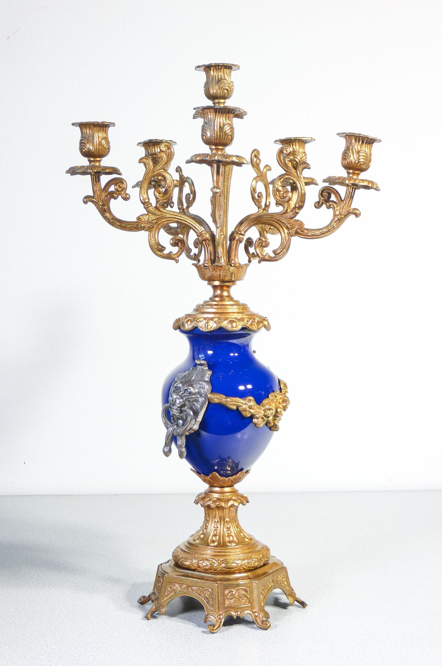 Imperial fireplace triptych in Louis XV style made of metal and ceramics For Sale 9
