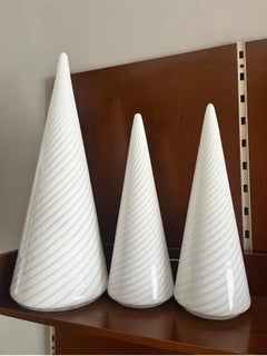 Trittico Lampade da Tavolo Vetri Murano Vintage 1960, Vintage