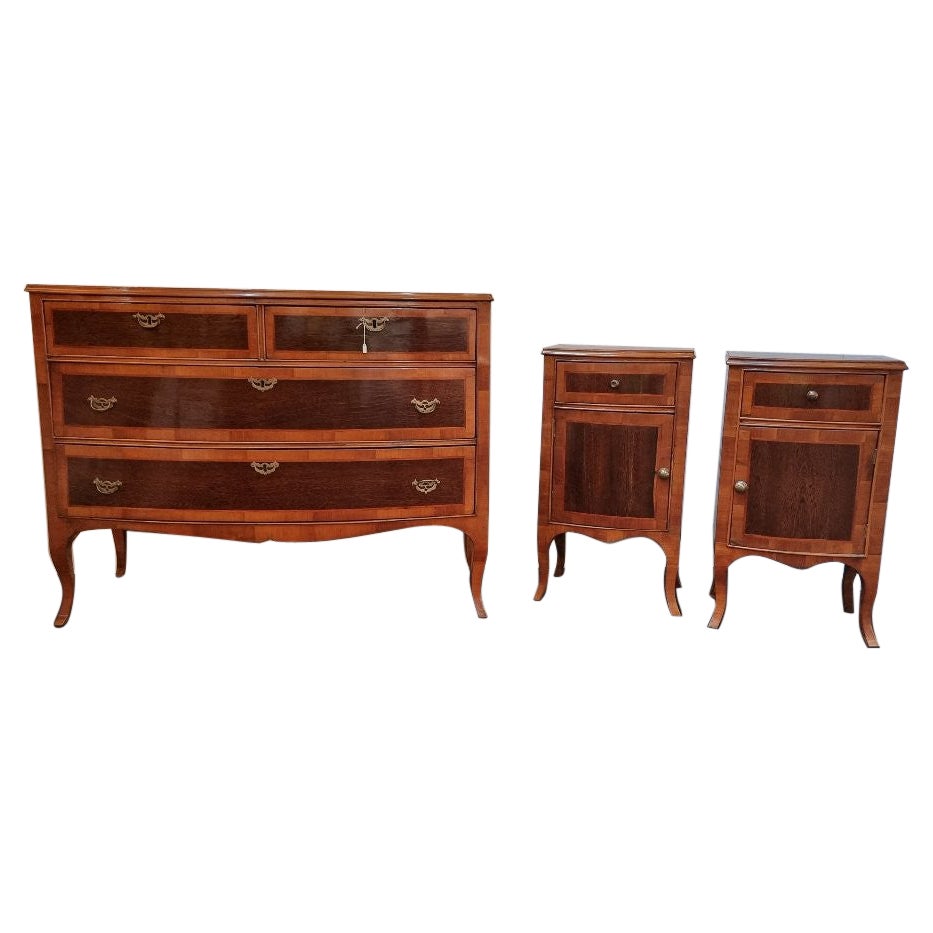 Trittico vicentino in legno di palma e ciliegio, periodo Impero – inizi XIX. en venta