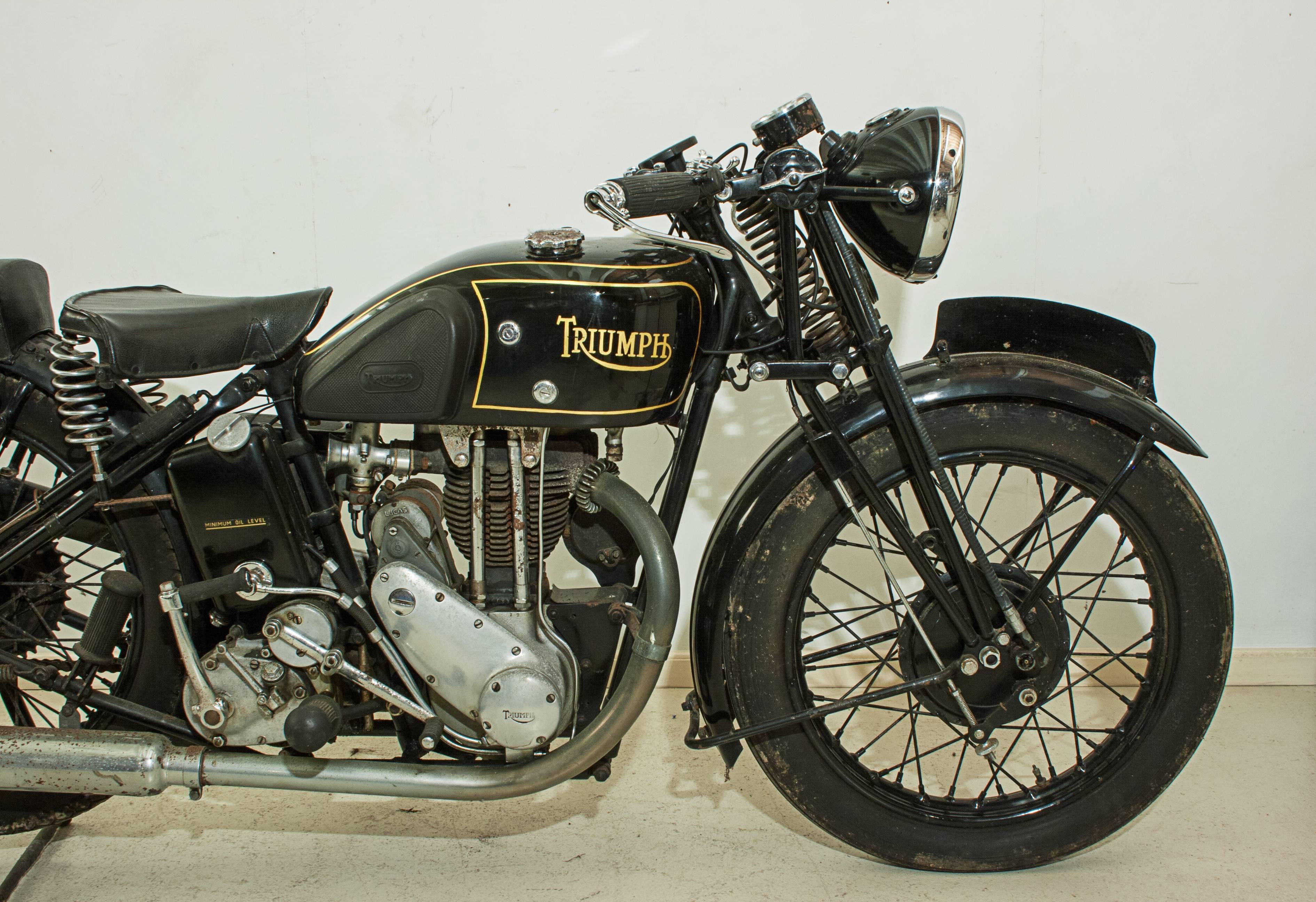 English Triumph 3/2 Motorcycle