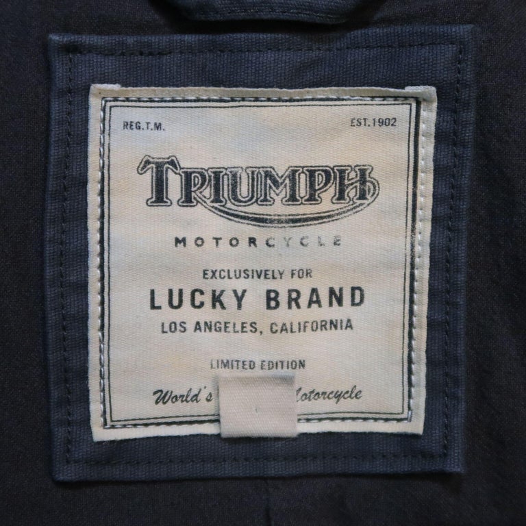 TRIUMPH for LUCKY BRAND S Gray Motorcycle Jacket For Sale at 1stDibs  lucky  brand triumph jacket, triumph denim jacket, triumph motorcycle jacket