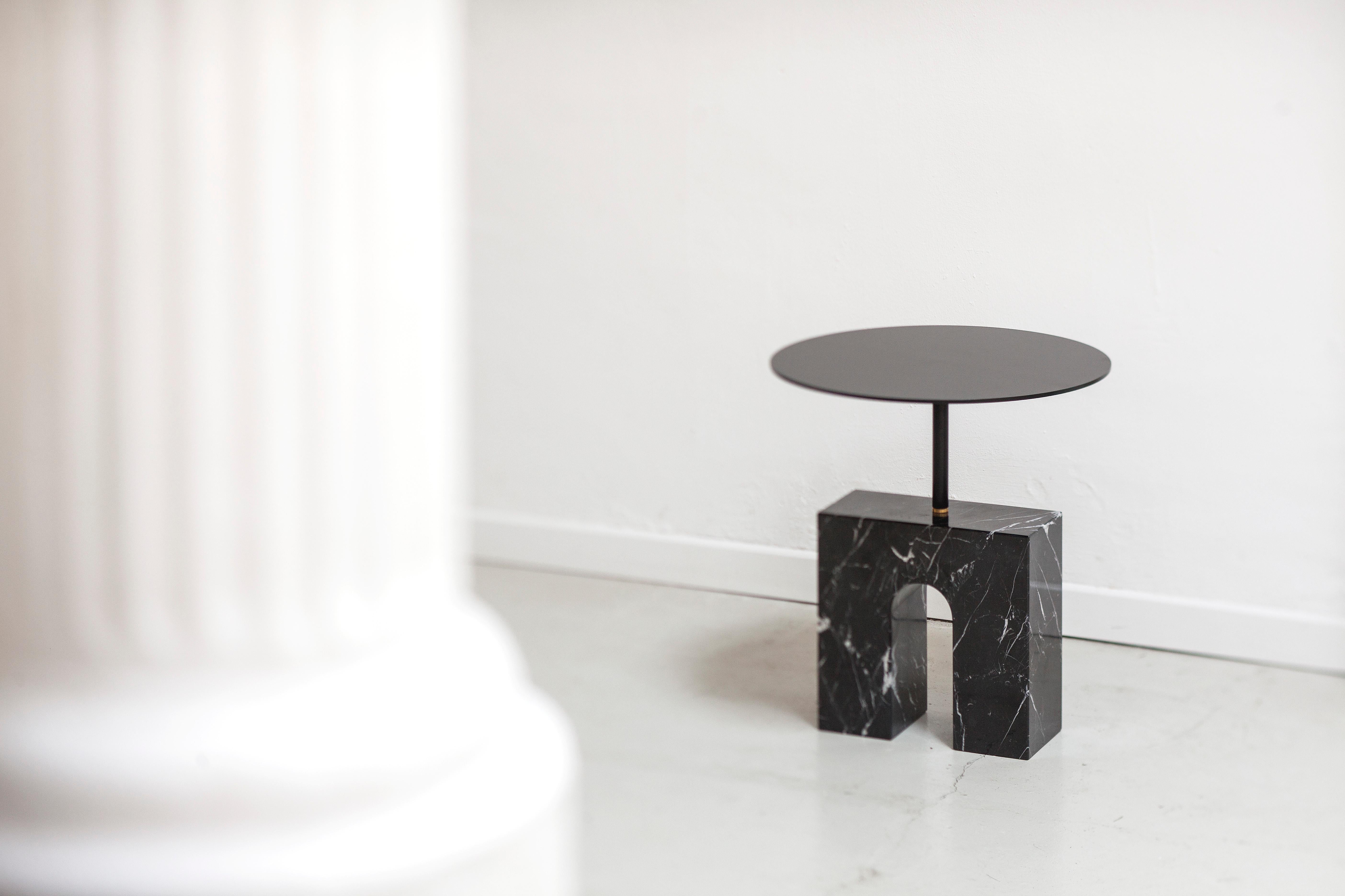 Modern Triumph Marquina Marble Side Table by Joseph Vila Capdevila For Sale