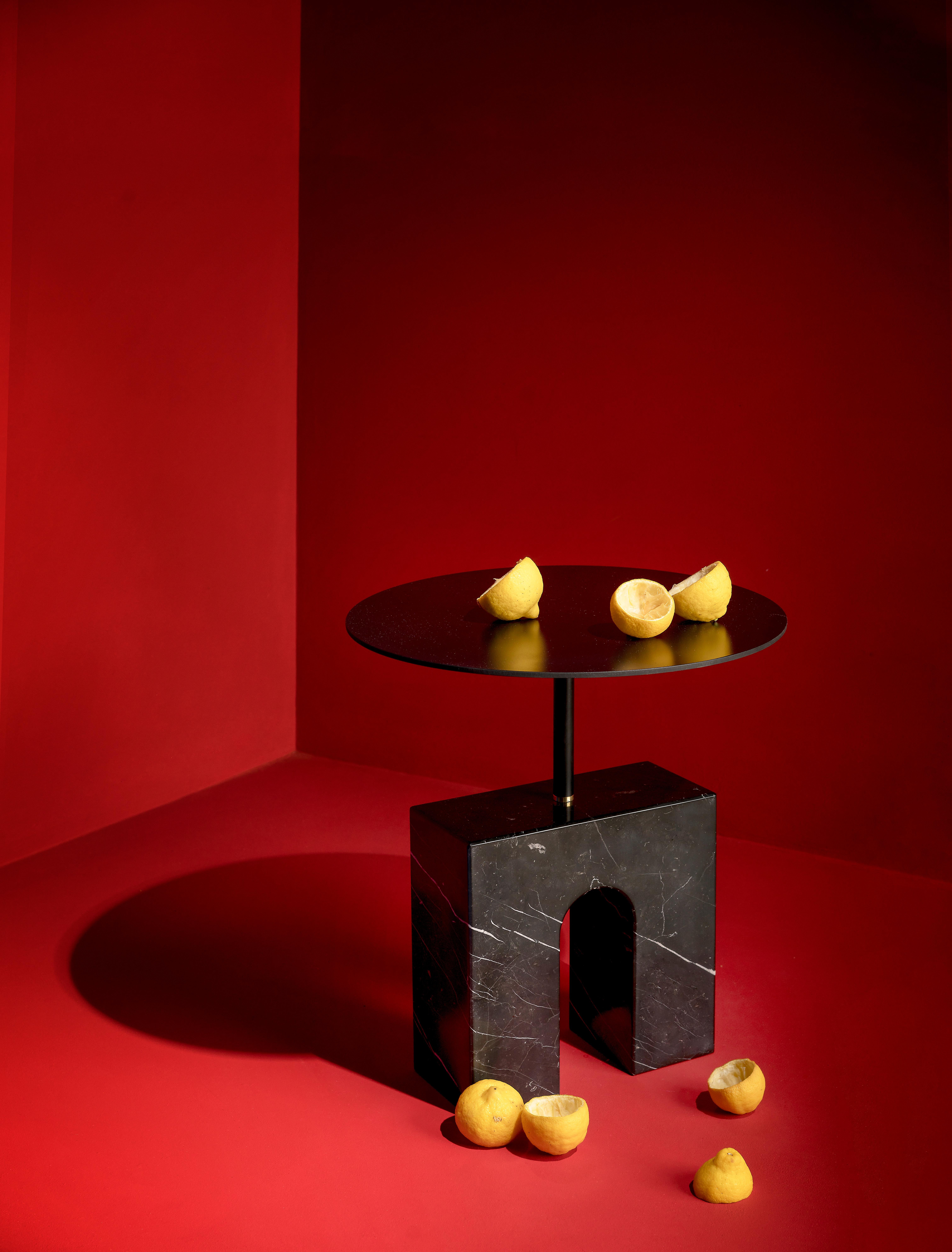 Contemporary Triumph Marquina Marble Side Table by Joseph Vila Capdevila