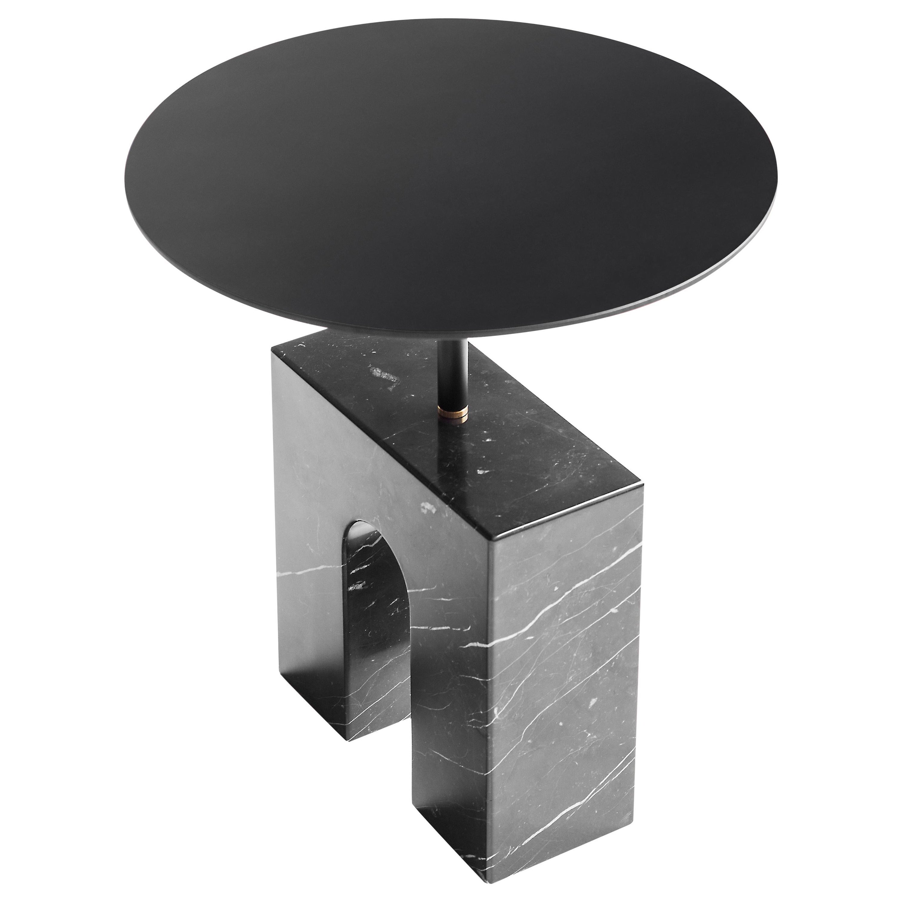 Table d'appoint en marbre Triumph Marquina de Joseph Vila Capdevila