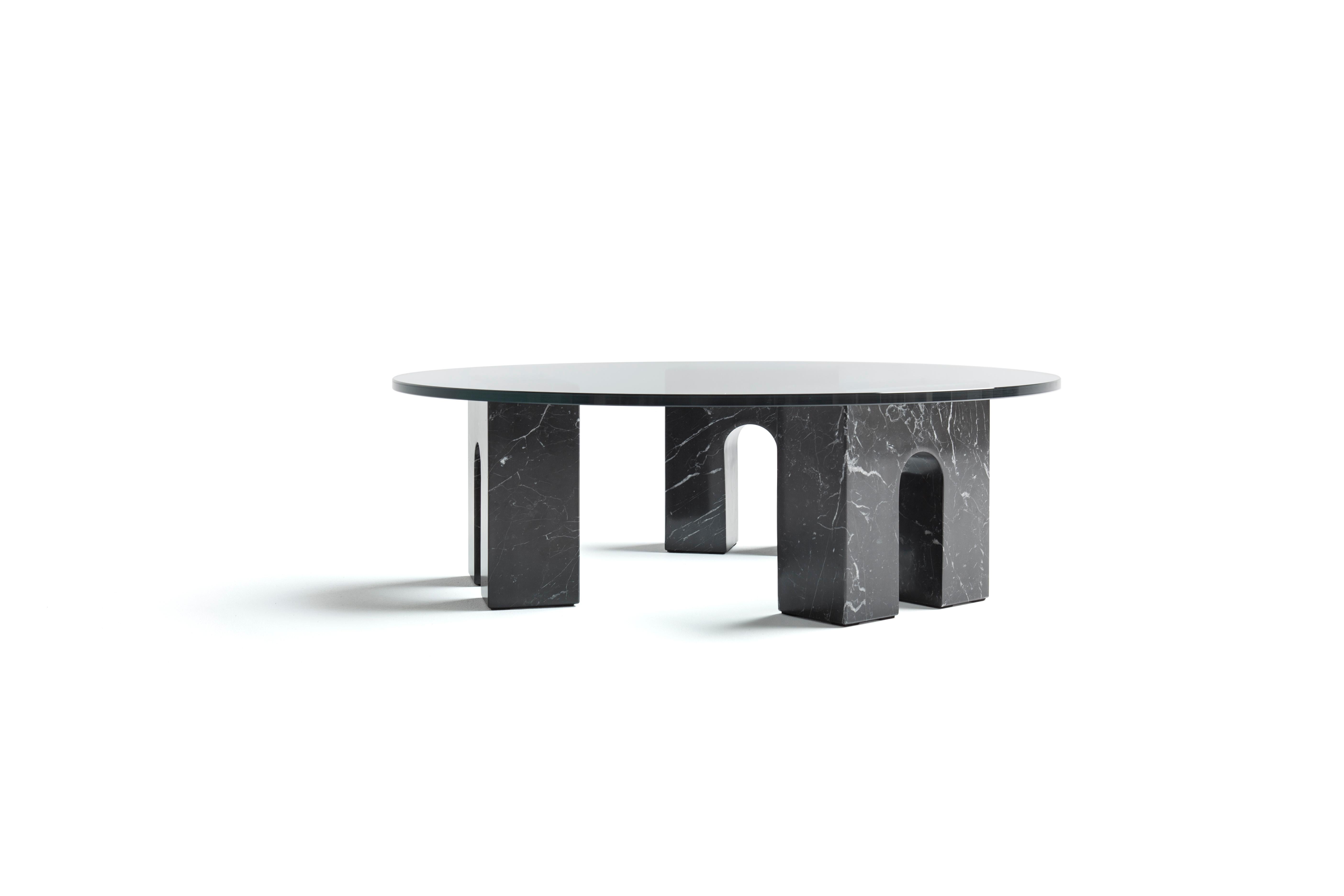 Spanish Triumph Marquina Marble Table by Joseph Vila Capdevila For Sale