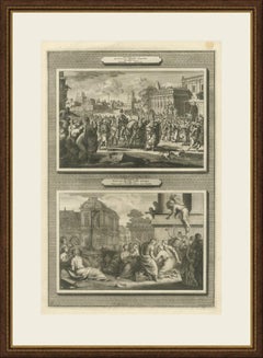Il trionfo di Mardocheo e Haman impiccato alla sua stessa forca, Mortier, 1700 circa