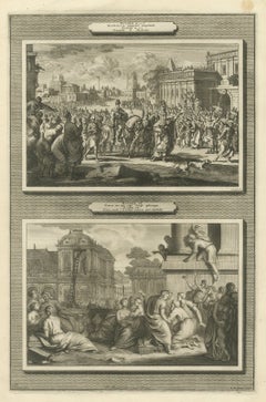 Il trionfo di Mardocheo e Haman impiccato alla sua stessa forca, Mortier, 1700 circa