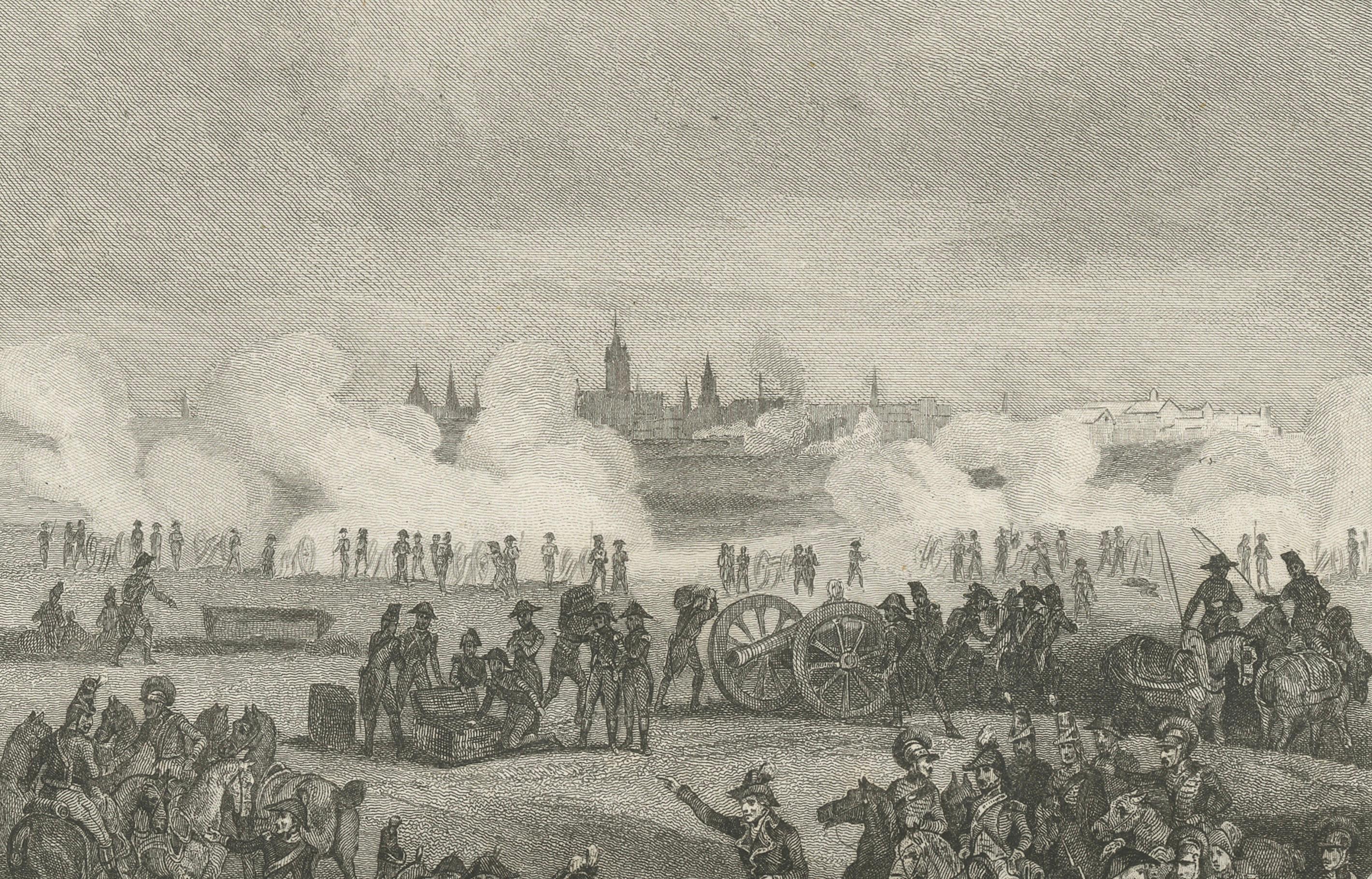 Mid-19th Century Triumph of Revolution: The Capture of Breda, 1795 – An Engraved Masterpiece For Sale